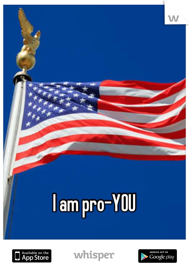 I am pro-YOU