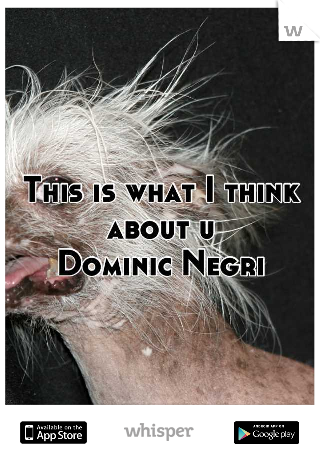 This is what I think about u
Dominic Negri