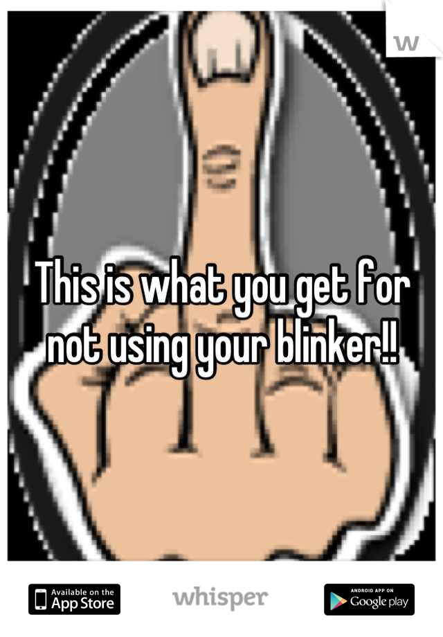 This is what you get for not using your blinker!!