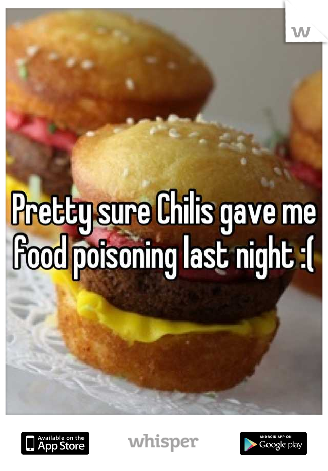 Pretty sure Chilis gave me food poisoning last night :(