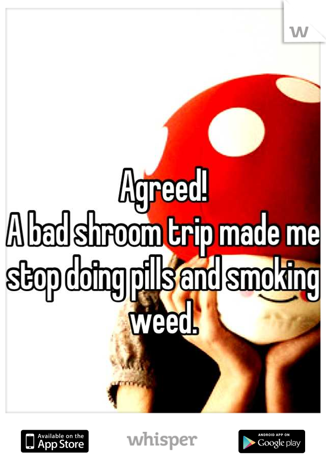 
Agreed!
A bad shroom trip made me stop doing pills and smoking weed.