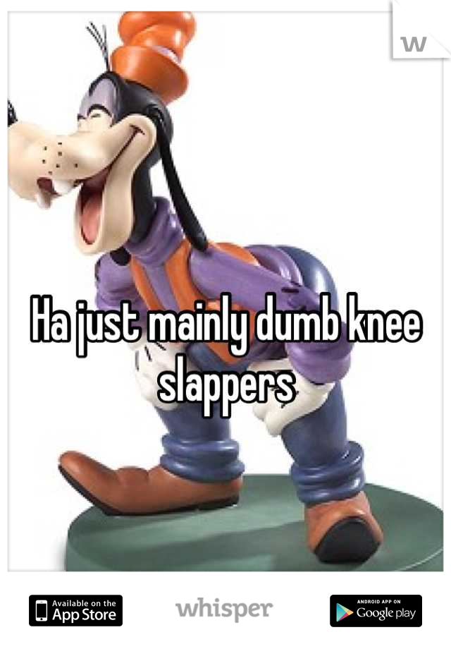 Ha just mainly dumb knee slappers