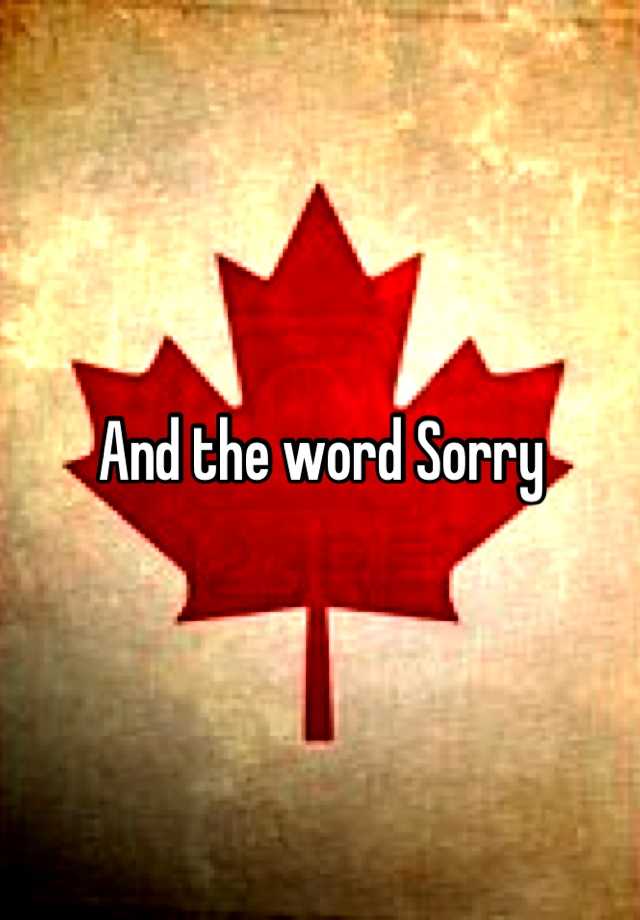 and-the-word-sorry