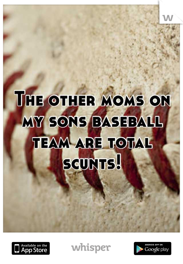 The other moms on my sons baseball team are total scunts!