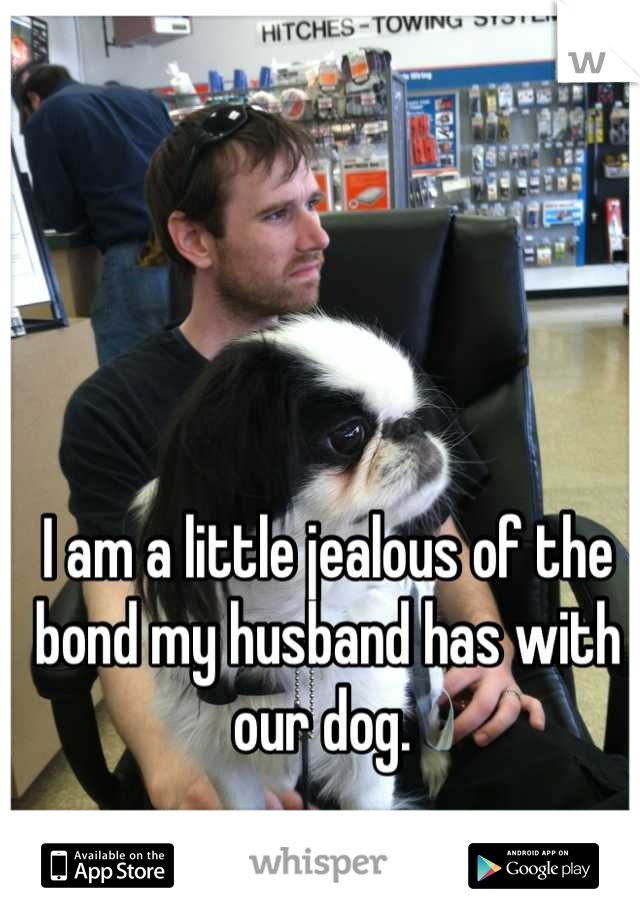 I am a little jealous of the bond my husband has with our dog. 