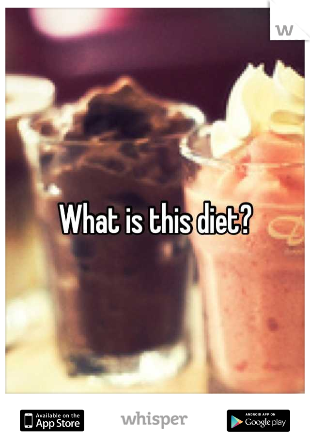 What is this diet?