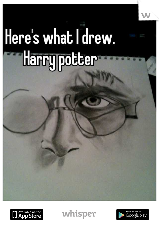 Here's what I drew.                                     Harry potter