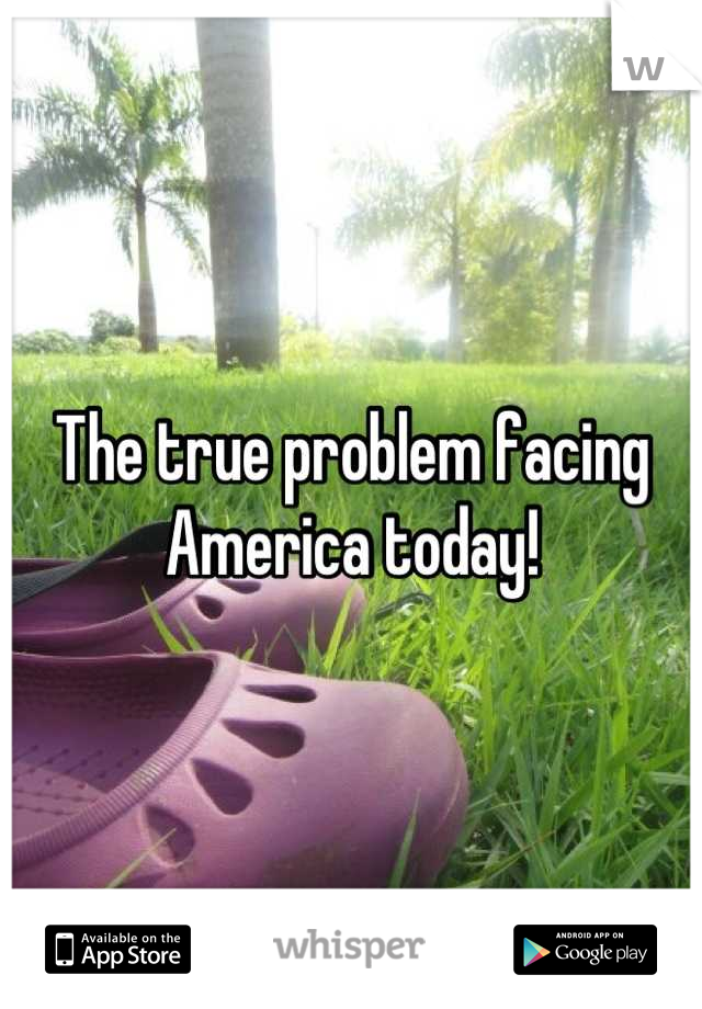 The true problem facing America today!