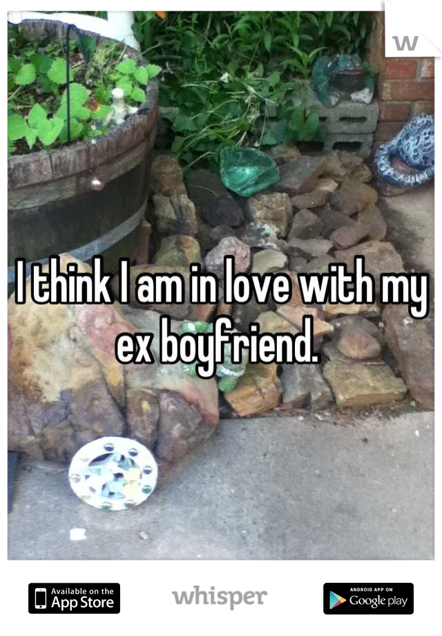 I think I am in love with my ex boyfriend. 