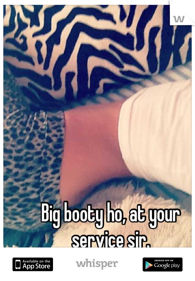 Big booty ho, at your service sir.