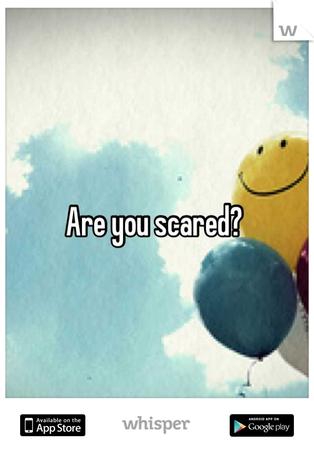 Are you scared? 
