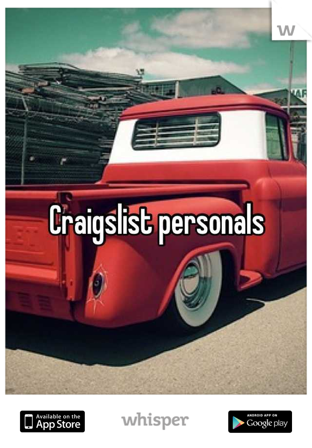 Craigslist personals
