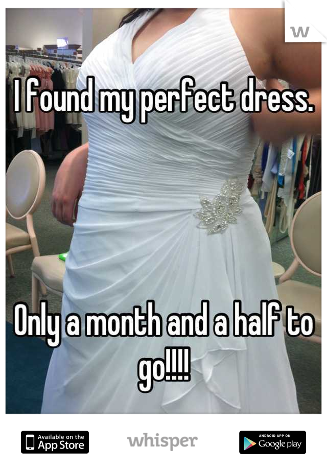 I found my perfect dress. 




Only a month and a half to go!!!!