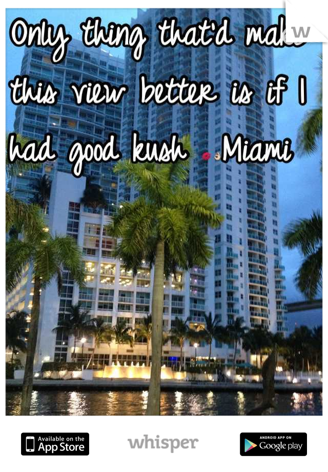 Only thing that'd make this view better is if I had good kush 💋👌Miami 