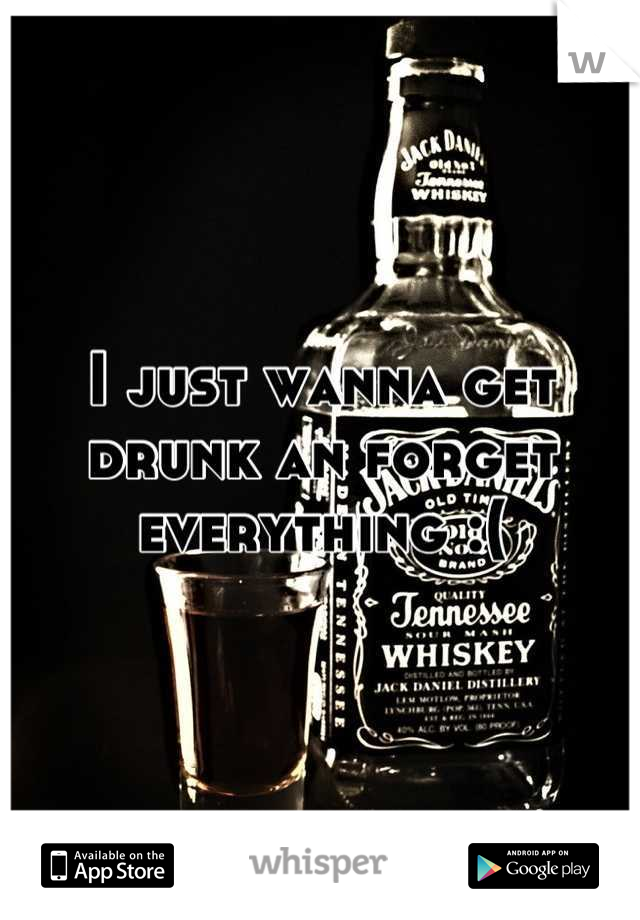 I just wanna get drunk an forget everything :(