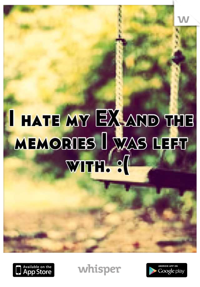 I hate my EX and the memories I was left with. :( 