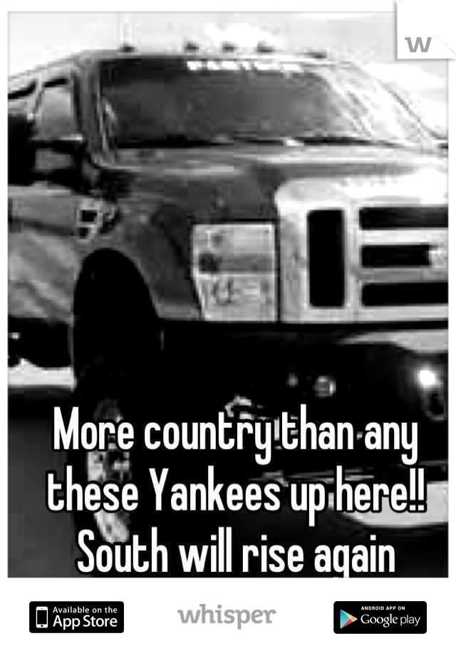 More country than any these Yankees up here!! South will rise again