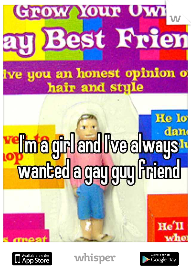 I'm a girl and I've always wanted a gay guy friend