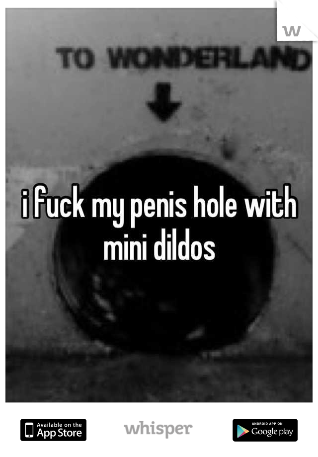 i fuck my penis hole with mini dildos
