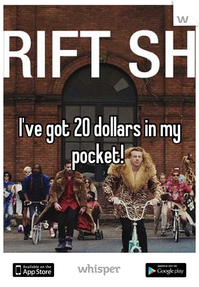 I've got 20 dollars in my pocket! 