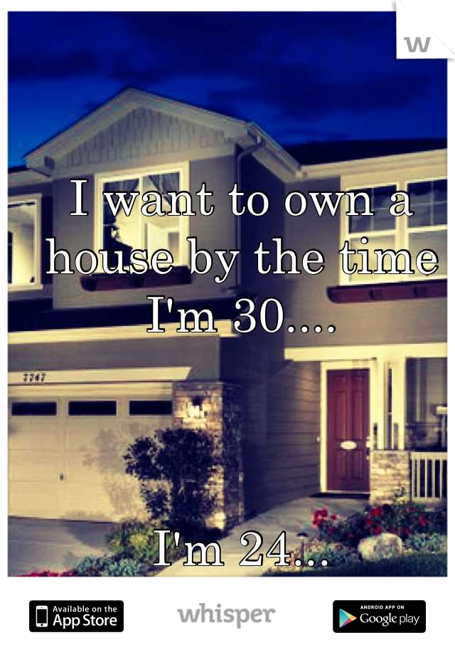 I want to own a house by the time I'm 30....



I'm 24...