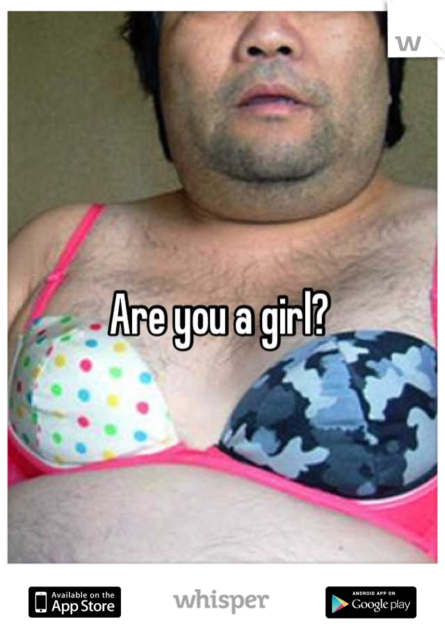 Are you a girl? 