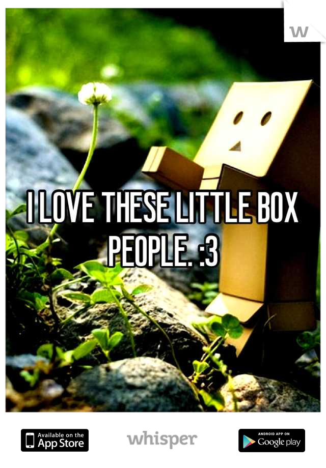I LOVE THESE LITTLE BOX PEOPLE. :3