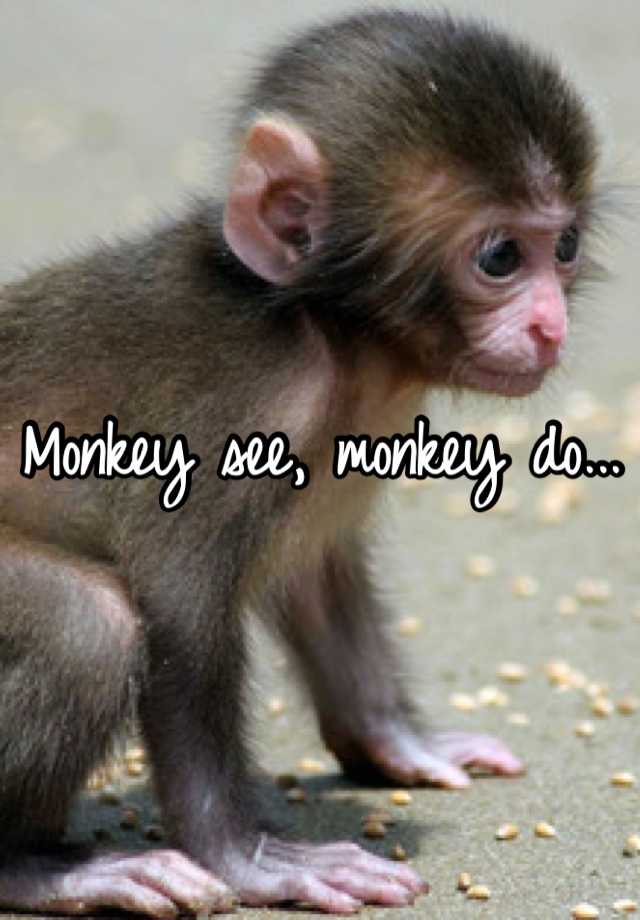 Monkey see, monkey do...