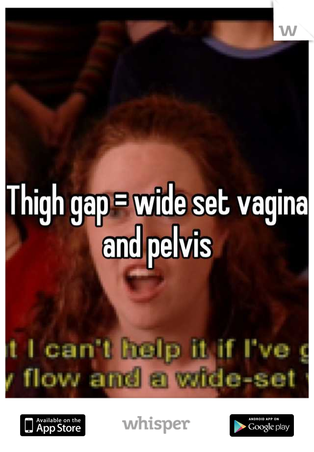 Thigh gap = wide set vagina and pelvis