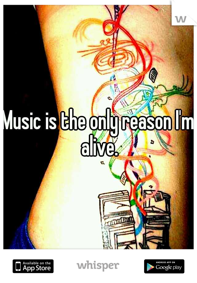Music is the only reason I'm alive.