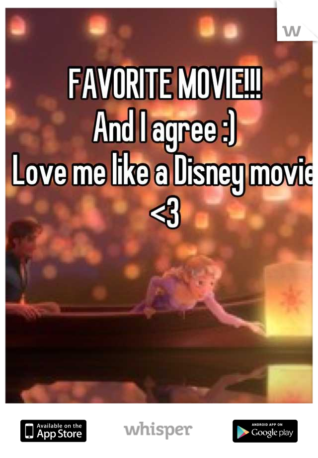FAVORITE MOVIE!!!
And I agree :)
Love me like a Disney movie <3