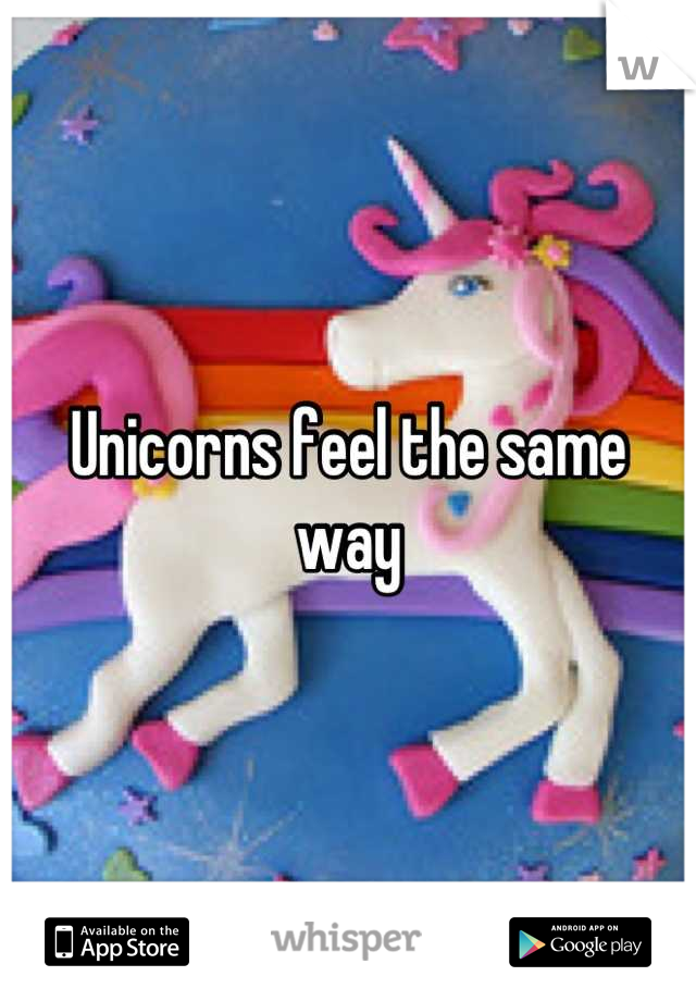 Unicorns feel the same way