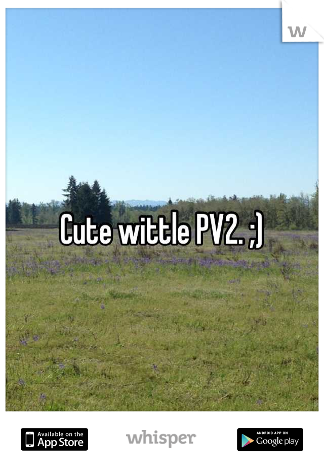 Cute wittle PV2. ;)