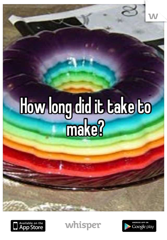 How long did it take to make?