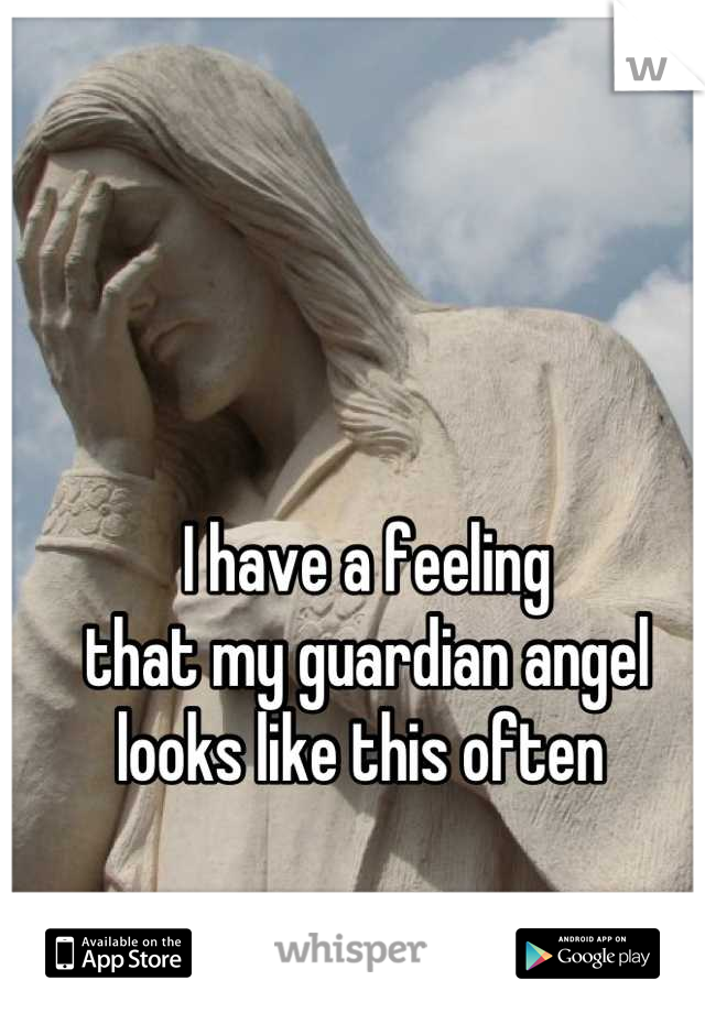 I have a feeling 
that my guardian angel
looks like this often 