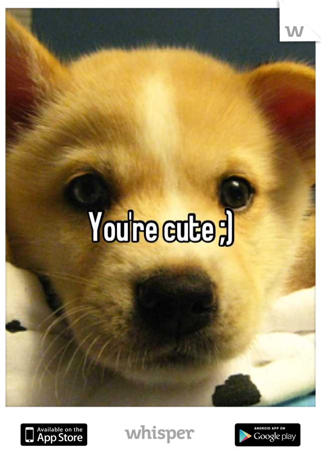 You're cute ;)