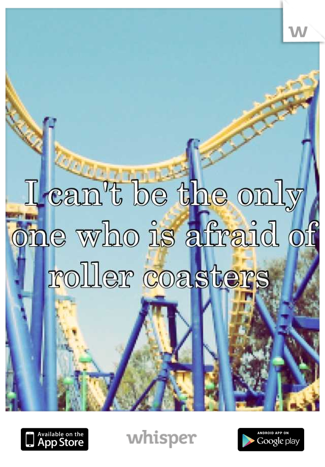 I can't be the only one who is afraid of roller coasters 