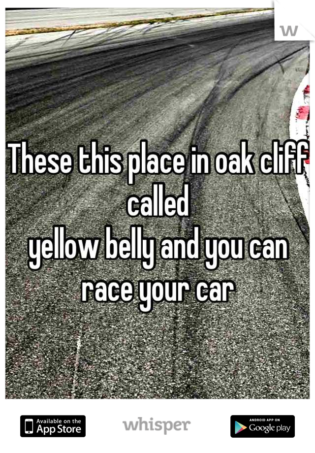 These this place in oak cliff called 
yellow belly and you can race your car