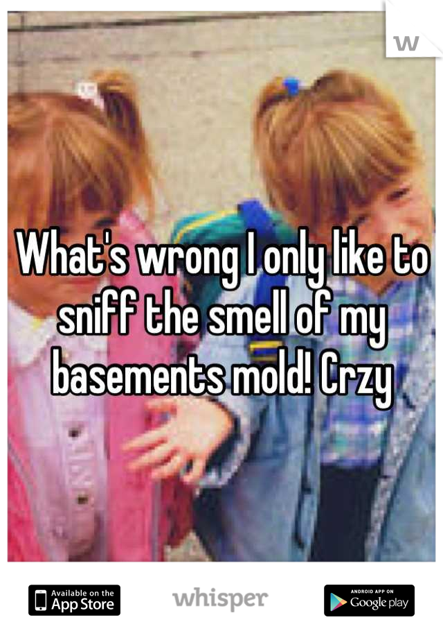 What's wrong I only like to sniff the smell of my basements mold! Crzy