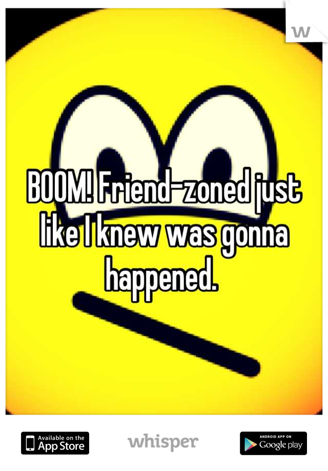 BOOM! Friend-zoned just like I knew was gonna happened. 