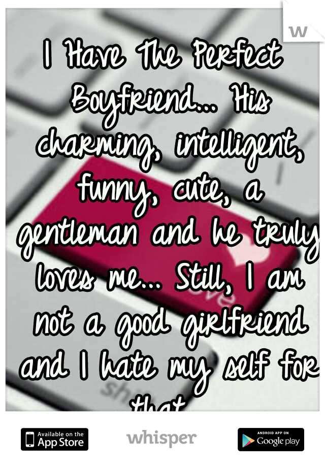 I Have The Perfect Boyfriend... His charming, intelligent, funny, cute, a gentleman and he truly loves me... Still, I am not a good girlfriend and I hate my self for that. 