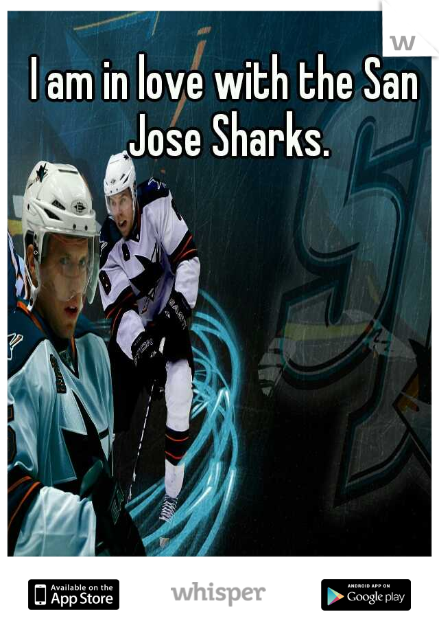 I am in love with the San Jose Sharks.