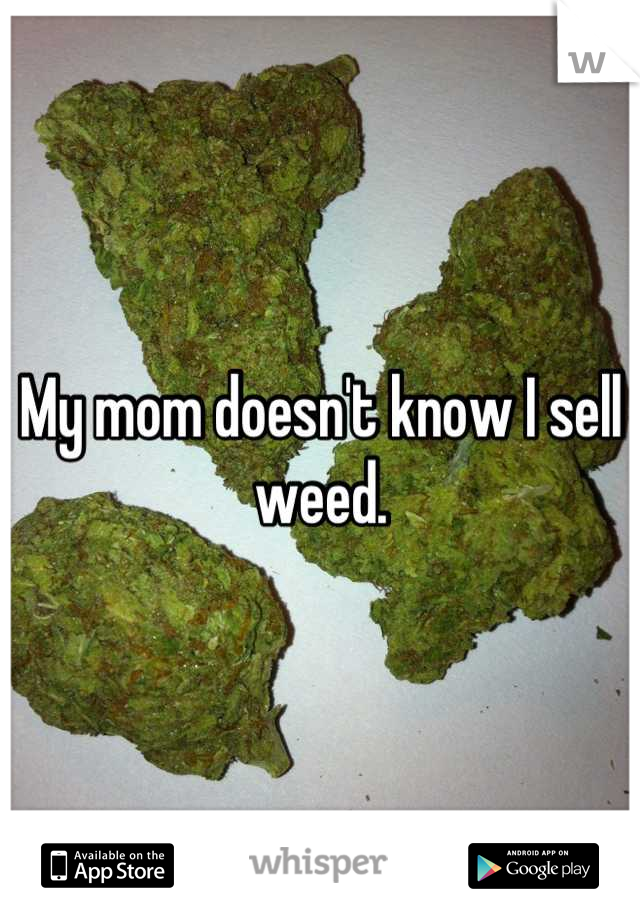 My mom doesn't know I sell weed.