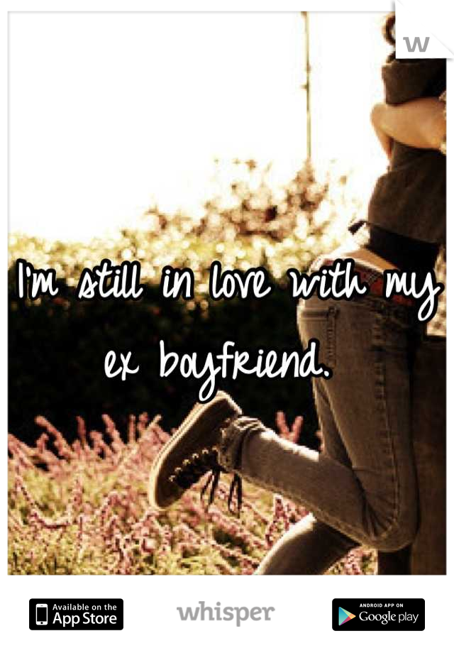 I'm still in love with my ex boyfriend. 