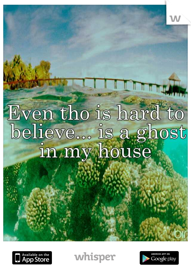 Even tho is hard to believe... is a ghost in my house 