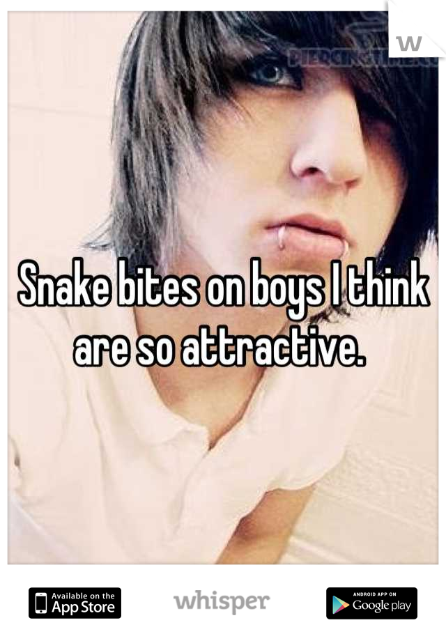 Snake bites on boys I think are so attractive. 