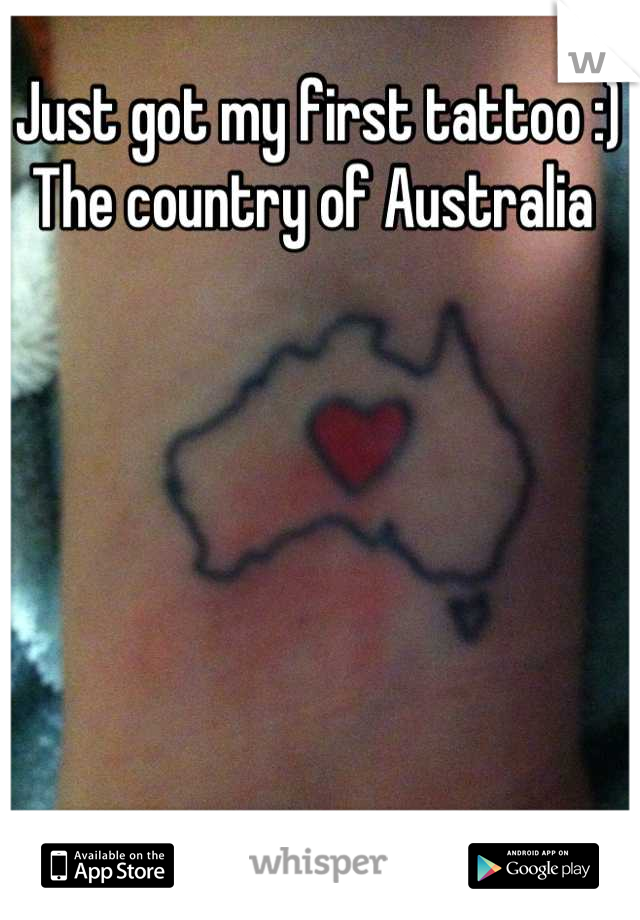 Just got my first tattoo :)
The country of Australia 