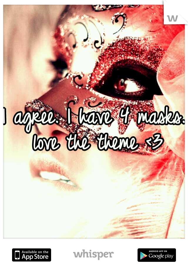 I agree. I have 4 masks. love the theme <3