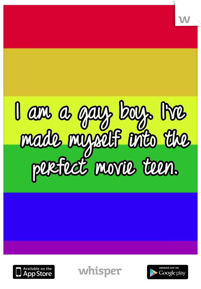 I am a gay boy. I've made myself into the perfect movie teen.