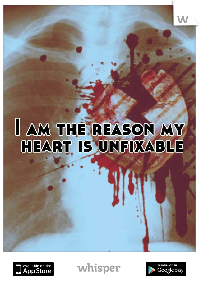 I am the reason my heart is unfixable